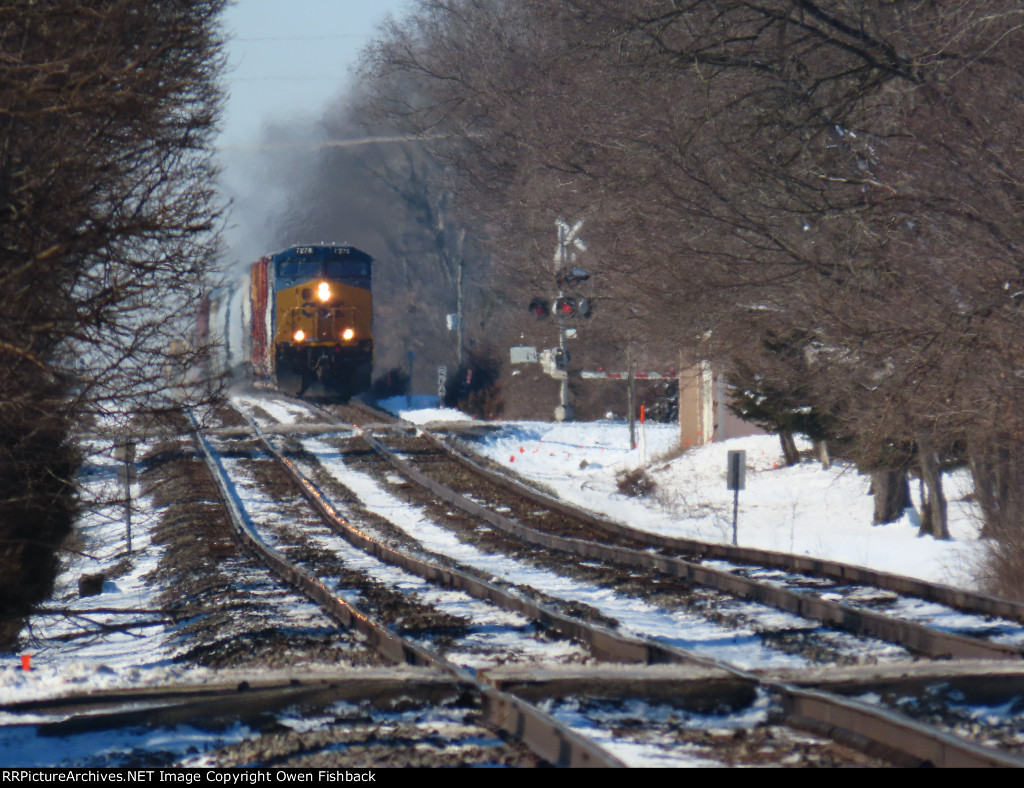 CSX 7278 Approaching Fortville